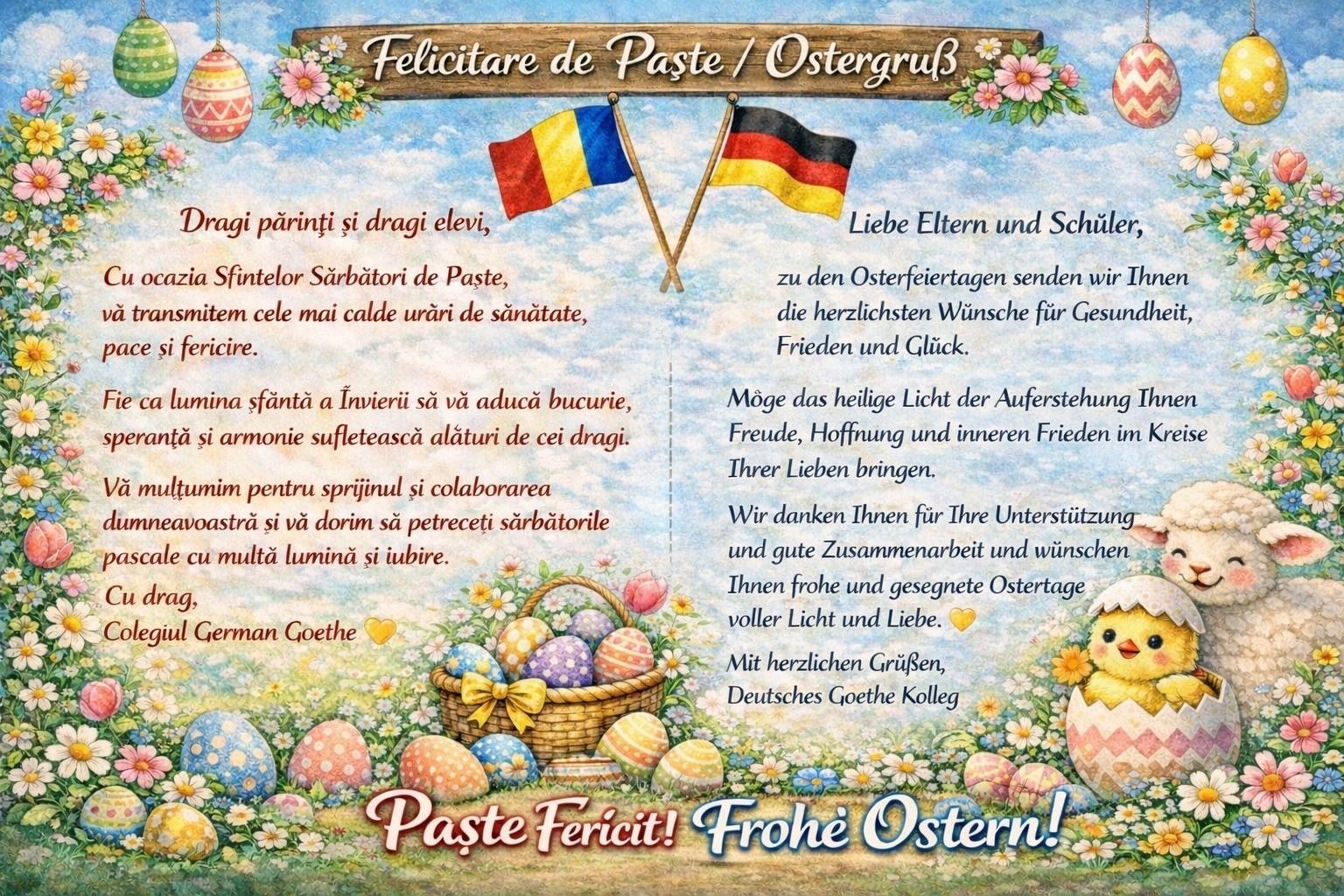 Paște Fericit! Frohè Ostern!